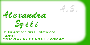 alexandra szili business card